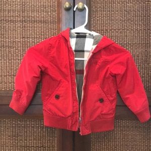 Burberry boys reversible rain jacket